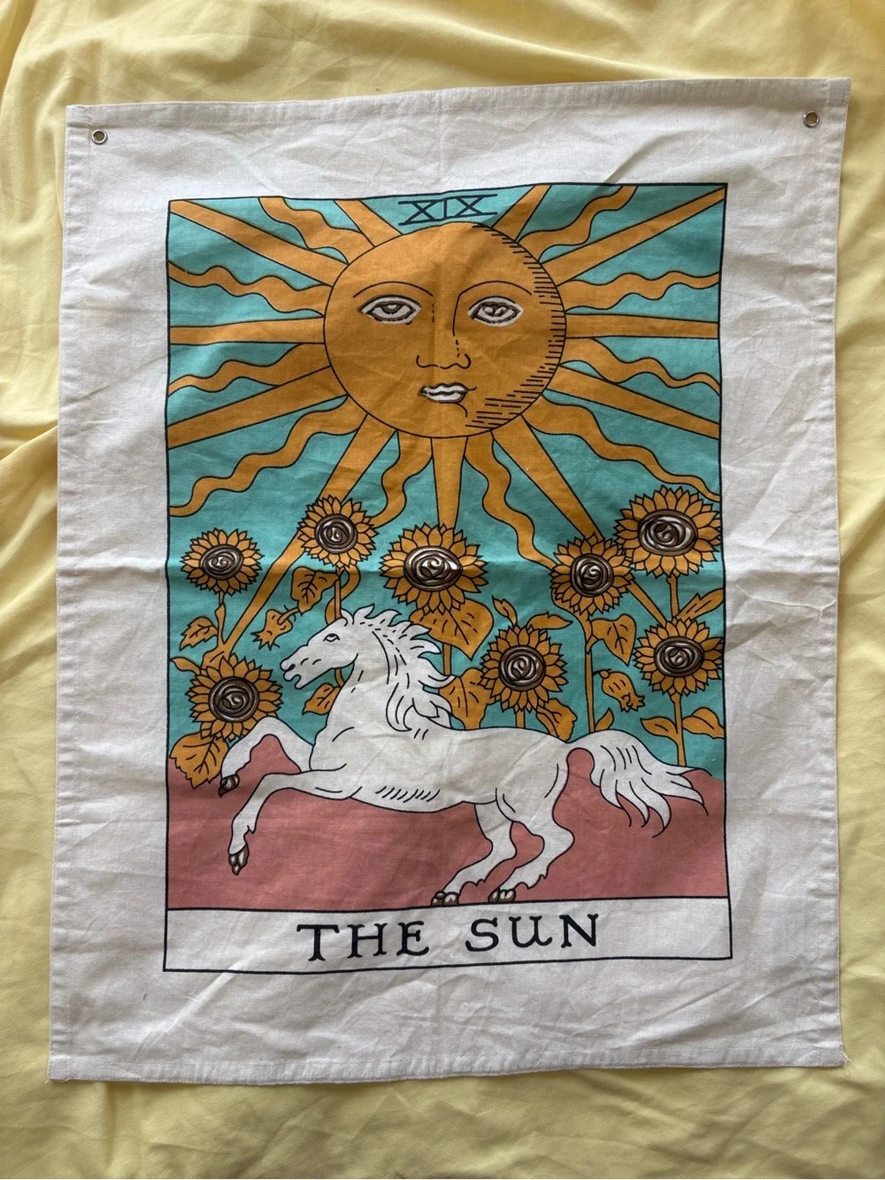 Set of 3 Tarot Tapestry Art - Sun, Star, & Moon